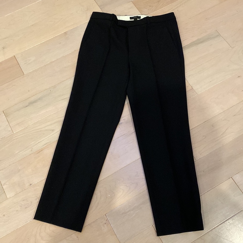 J.Crew Tollegno Italian thin wool stretch black dress pants - Picture 3 of 12